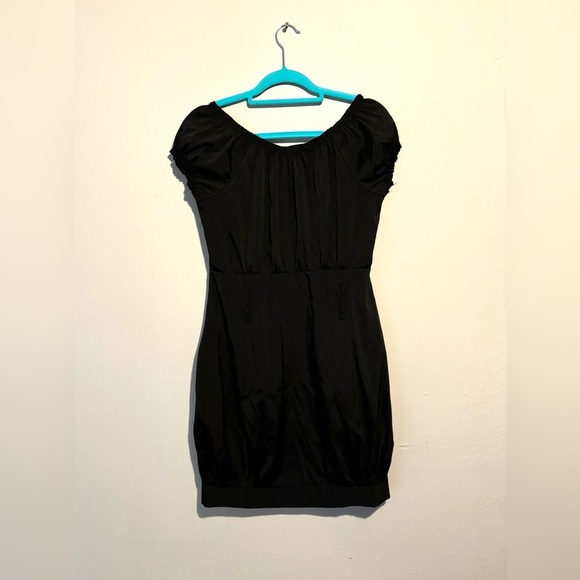 Antilia Femme Button Down Pockets Pleated Stretch Black Whimisgoth Dress Sz M - Picture 10 of 10